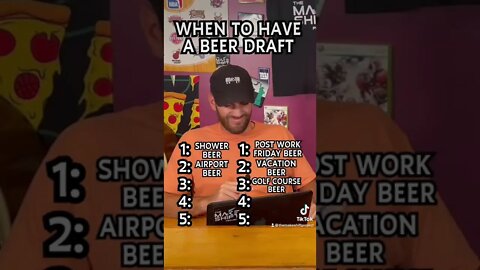 The When To Have A Beer Draft! What’s The Best Beer?! #fyp #beer #drinking #draft #beach #beverage
