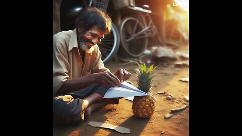 POOR MAN FLY THE PAPER PLANE WITH BEAUTIFUL SMILE #VIRALPOST #RUMBLE ☺️