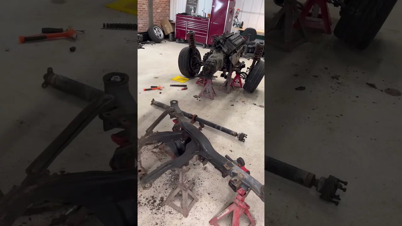 BMW E34 M5 Rear Driveshaft and Diff #shorts #bmw #bmwm5 #bmwe34 #automotive #cars #restoration #diy