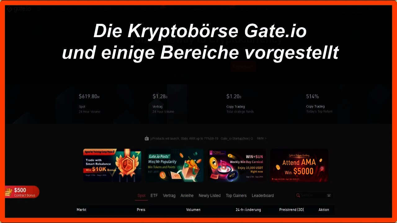 Kryptobörse Gate.io und einige Bereiche vorgestellt