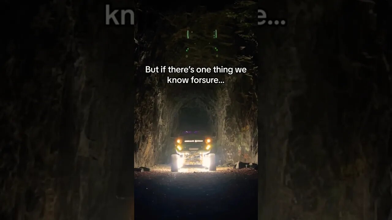 I drove my truck DEEP into this CREEPY tunnel … 👀😳 #shorts