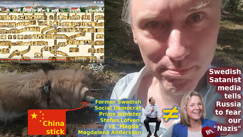 Globalists scare Russian media with that Sweden is filled with Nazis. Sweden's PM. Underground town