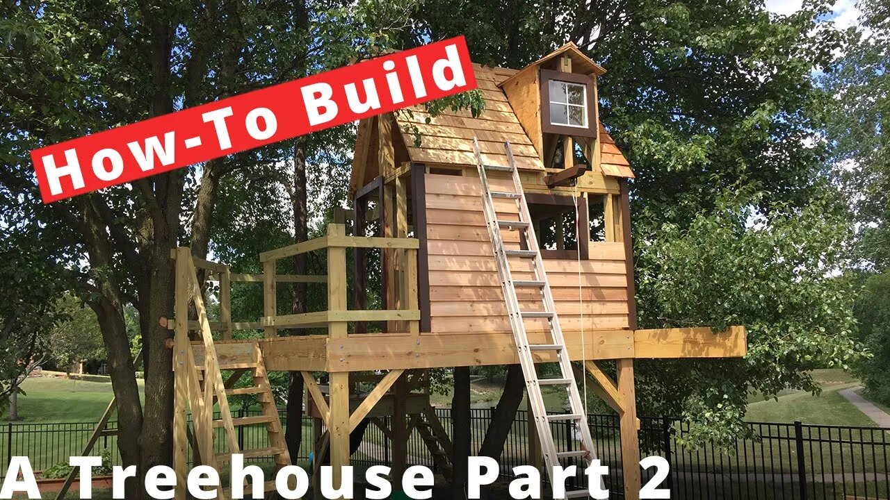 How I Built a Treehouse Wall and Added Windows | Part 2 | Woodworking Project