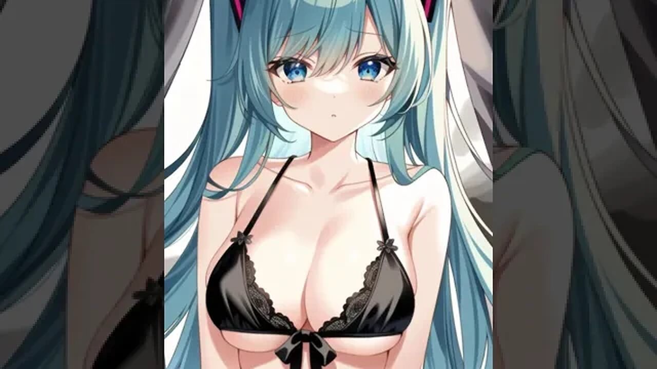 Hatsune Miku, VOCALOID, Boobs-Tilts, Big-Boobs. (初音ミク, ボーカロイド, 乳揺れ, 巨乳)[初音未來, 乳搖, 奶子]