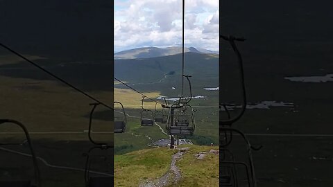 Glencoe Mountain Resort chairlift going down Scotland