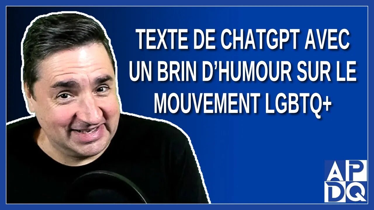 Texte de chatGPT avec un brin d’humour sur le mouvement LGBTQ+