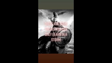 You can only learn certain things during difficult times