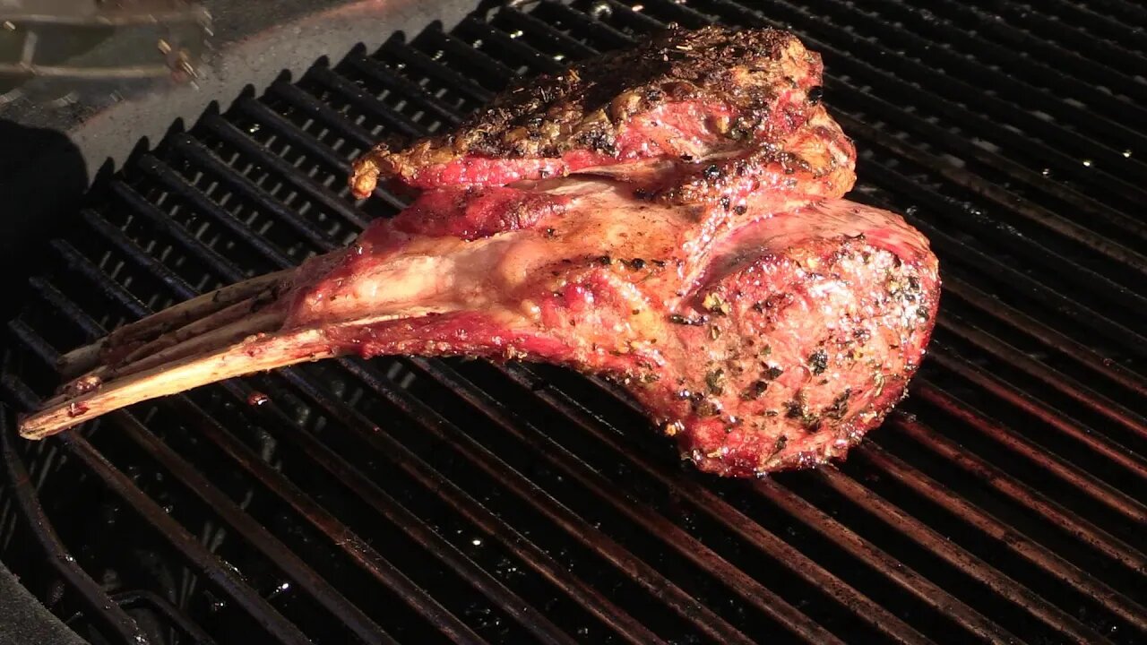 Grilled Rack of Lamb on the Kamado Joe