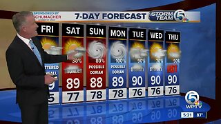 Latest Weather Forecast 5 p.m. Thursday