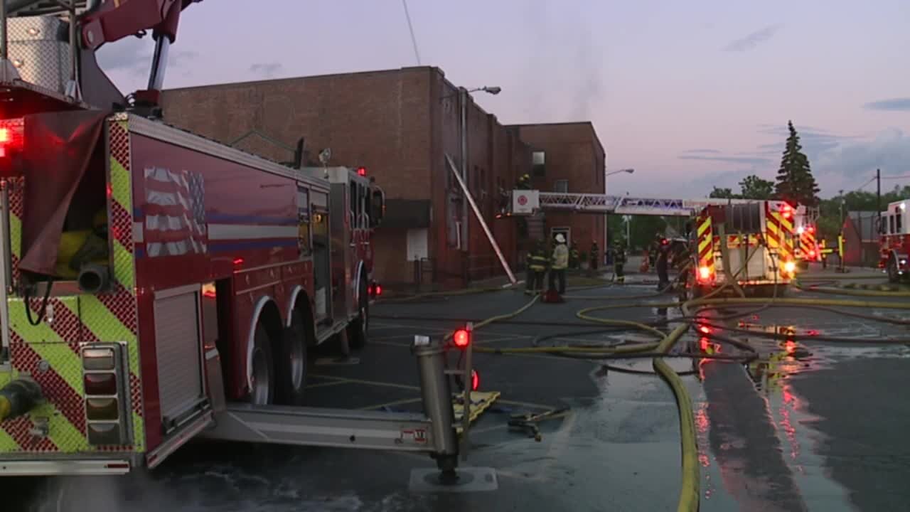 Cleveland firefighters battle blaze at St. Rocco Parish School