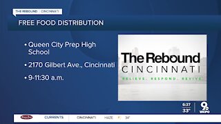 Free food distribution today at Queen City Prep High School