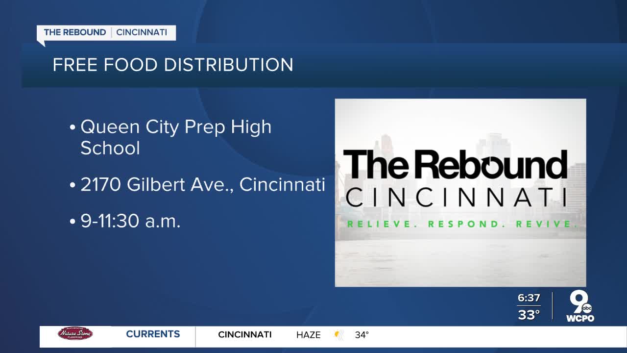 Free food distribution today at Queen City Prep High School