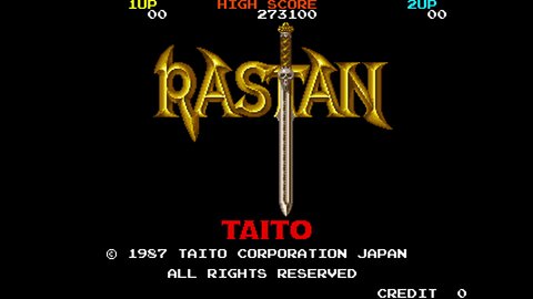 Rastan Arcade Game, Taito 1987, playthrough