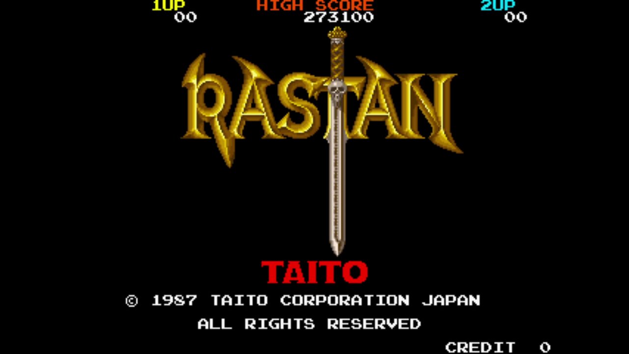 Rastan Arcade Game, Taito 1987, playthrough