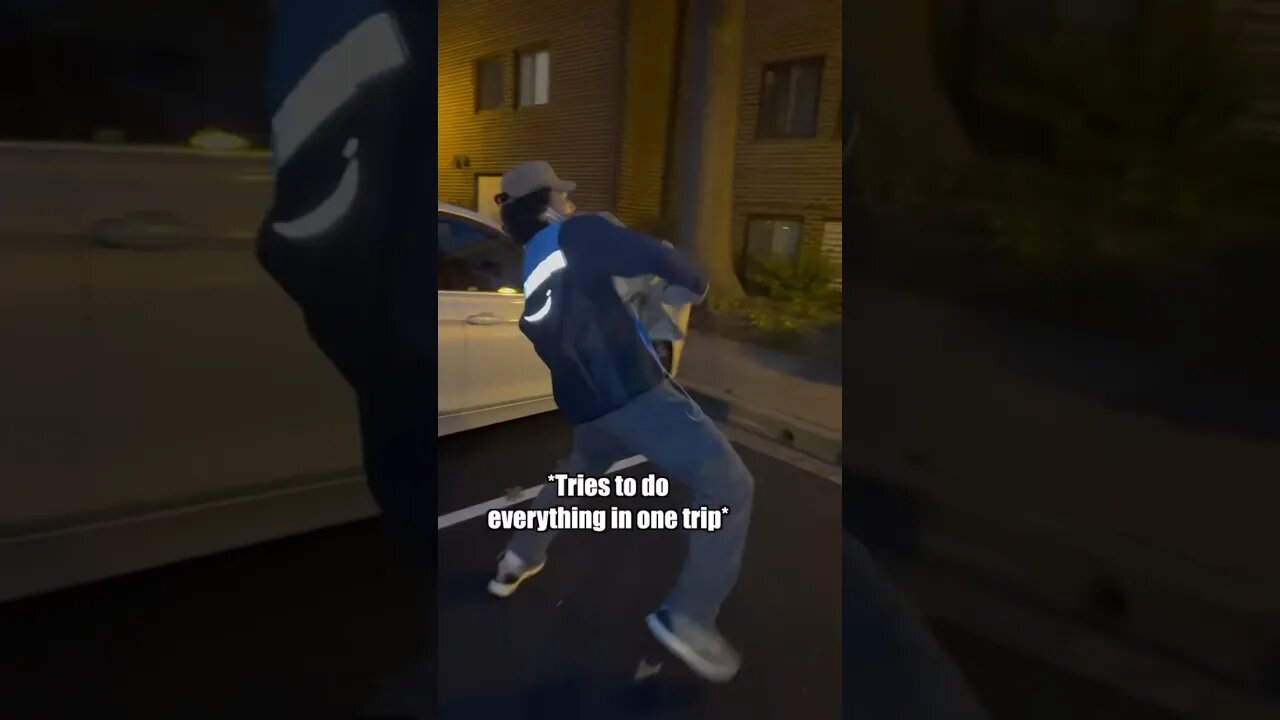 Amazon Worker Nearly Drops The Packages!