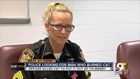 Police looking for man who burned cat