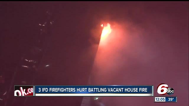 3 firefighters injured in Indianapolis house fire