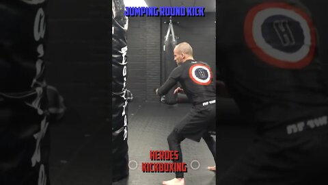 Heroes Training Center | Kickboxing & MMA - Jumping Round Kick | #Shorts