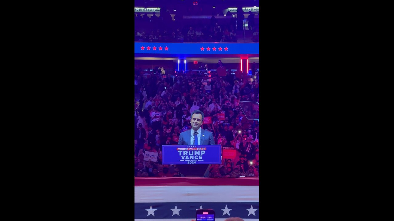 Vivek Ramaswamy takes the stage and makes an electric speech at Donald Trump’s MSG RALLY