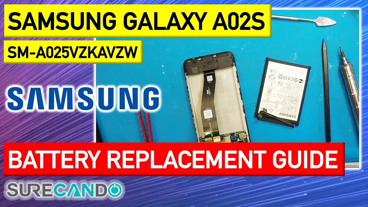 Samsung Galaxy A02s Battery replacement guide. Expanded battery.