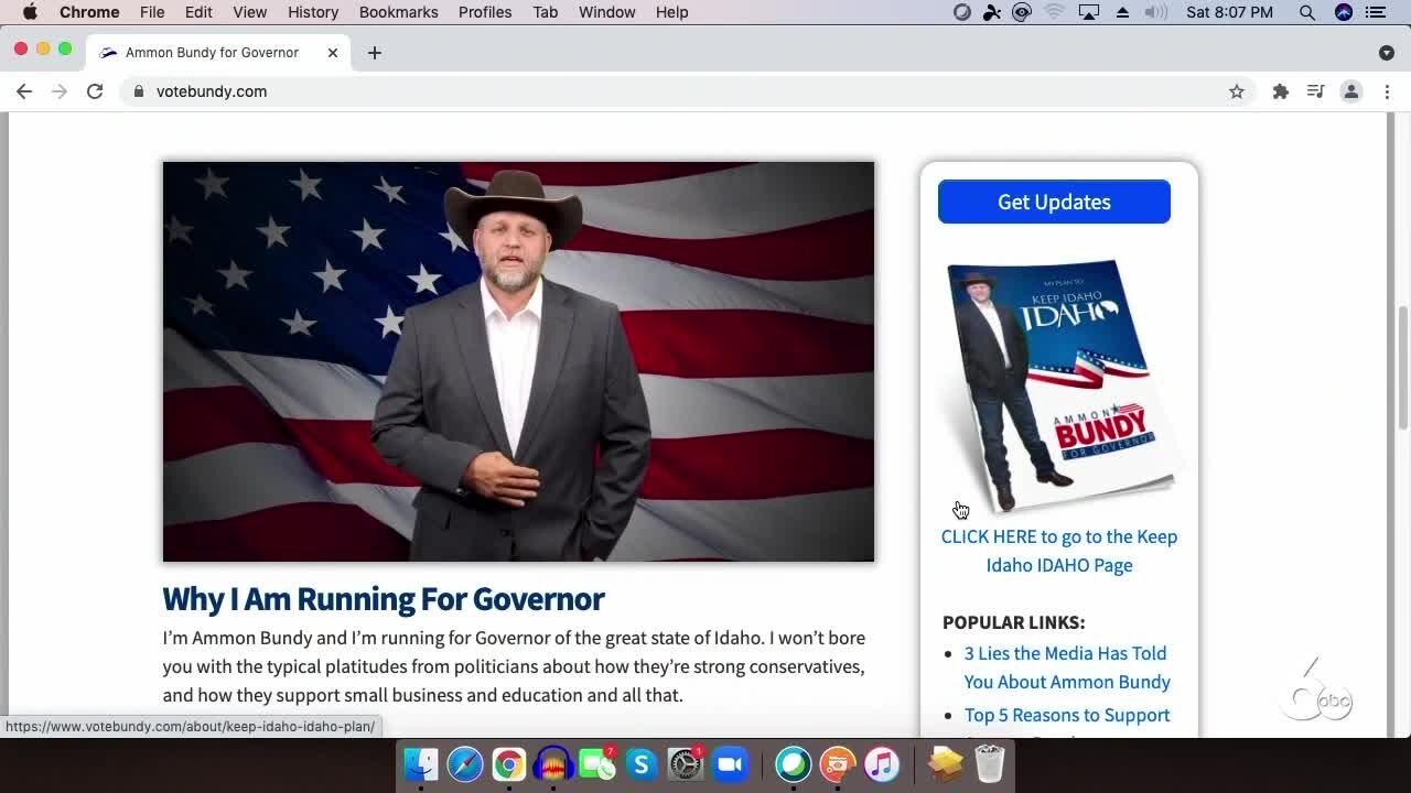 Ammon Bundy officially announces run for Idaho Governor