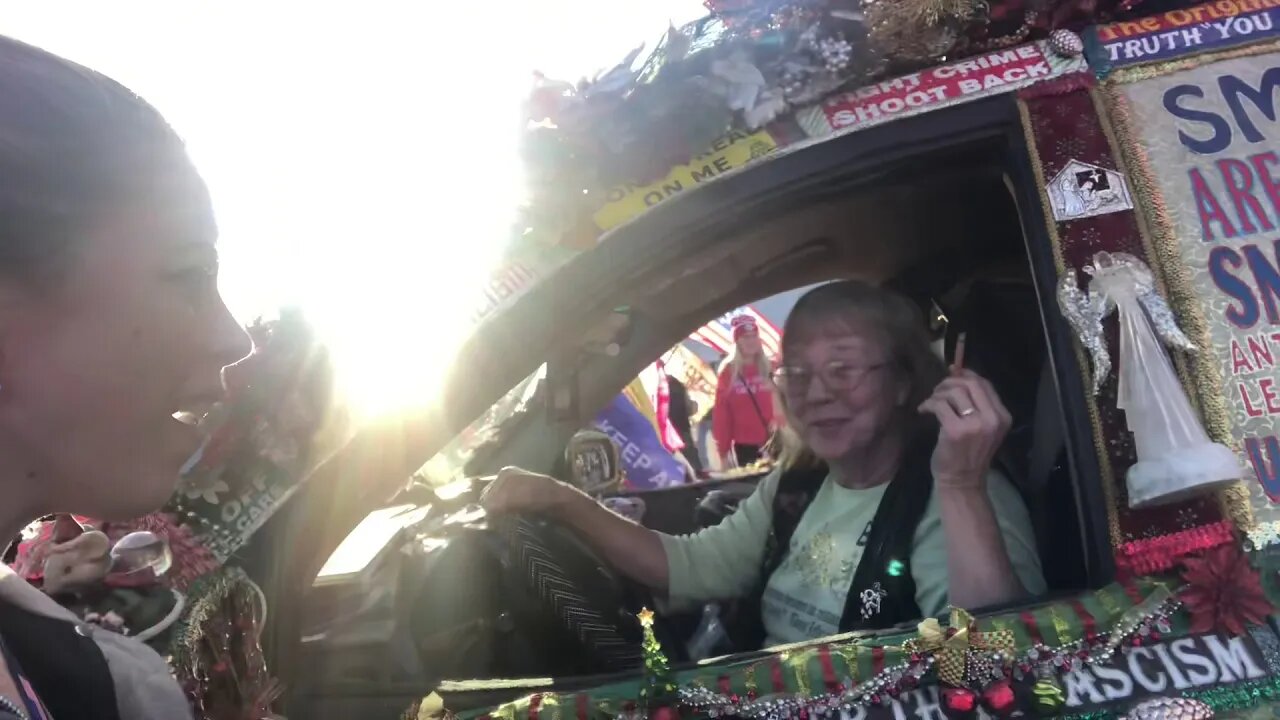 Meet Linda and her Patriotic Art Car