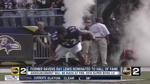 Ray Lewis Pro Football Hall of Fame nominee