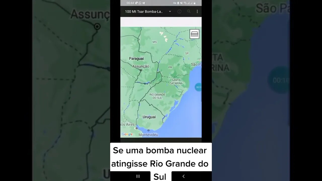 Se a bomba nuclear atingisse o Rio Grande do Sul. #shorts #bomba #nuclear #guerra #brasil #cnn