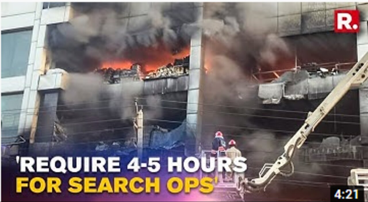 Delhi Mundka Fire Tragedy: NDRF Conducts Search & Rescue Ops, Charred Remains Found On 2nd Floor