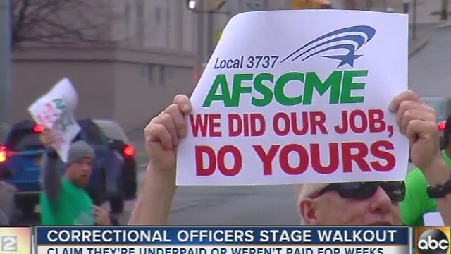 Correctional officers stage walkout in Towson