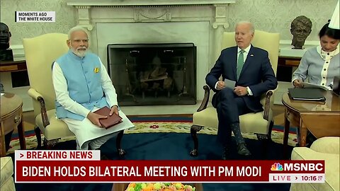 Biden Greets Indian Prime Minister Modi In Oval Office, Mistakenly Calls Him "Mr. President"