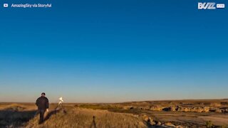 Impressionanti immagini dell'eclissi lunare in Canada