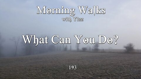 Morning Walks with Yizz 193 - What Can You Do?