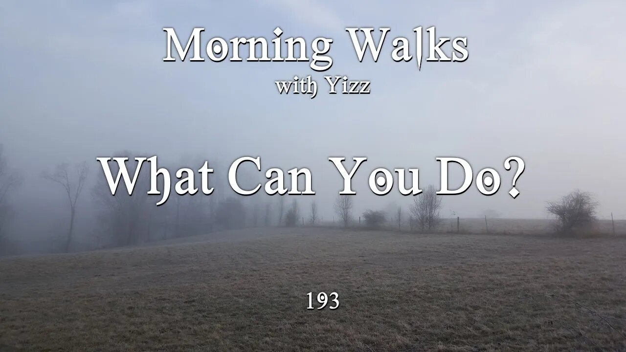 Morning Walks with Yizz 193 - What Can You Do?