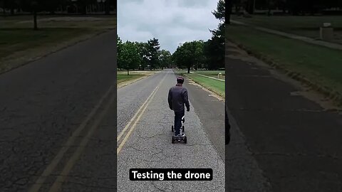 Testing the drone#eskateboard