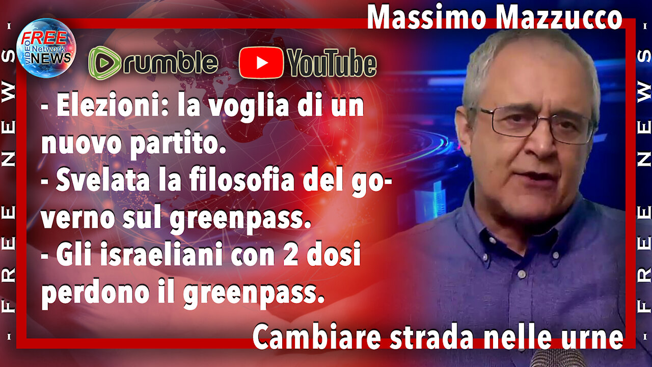 Massimo Mazzucco: notizie greenpass, elezioni, verità e Israele.