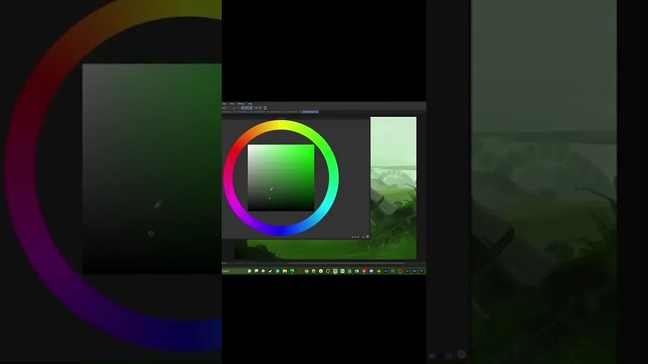 The painting time lapse from two streams ago. Decided to call it grassy ruins. #shorts