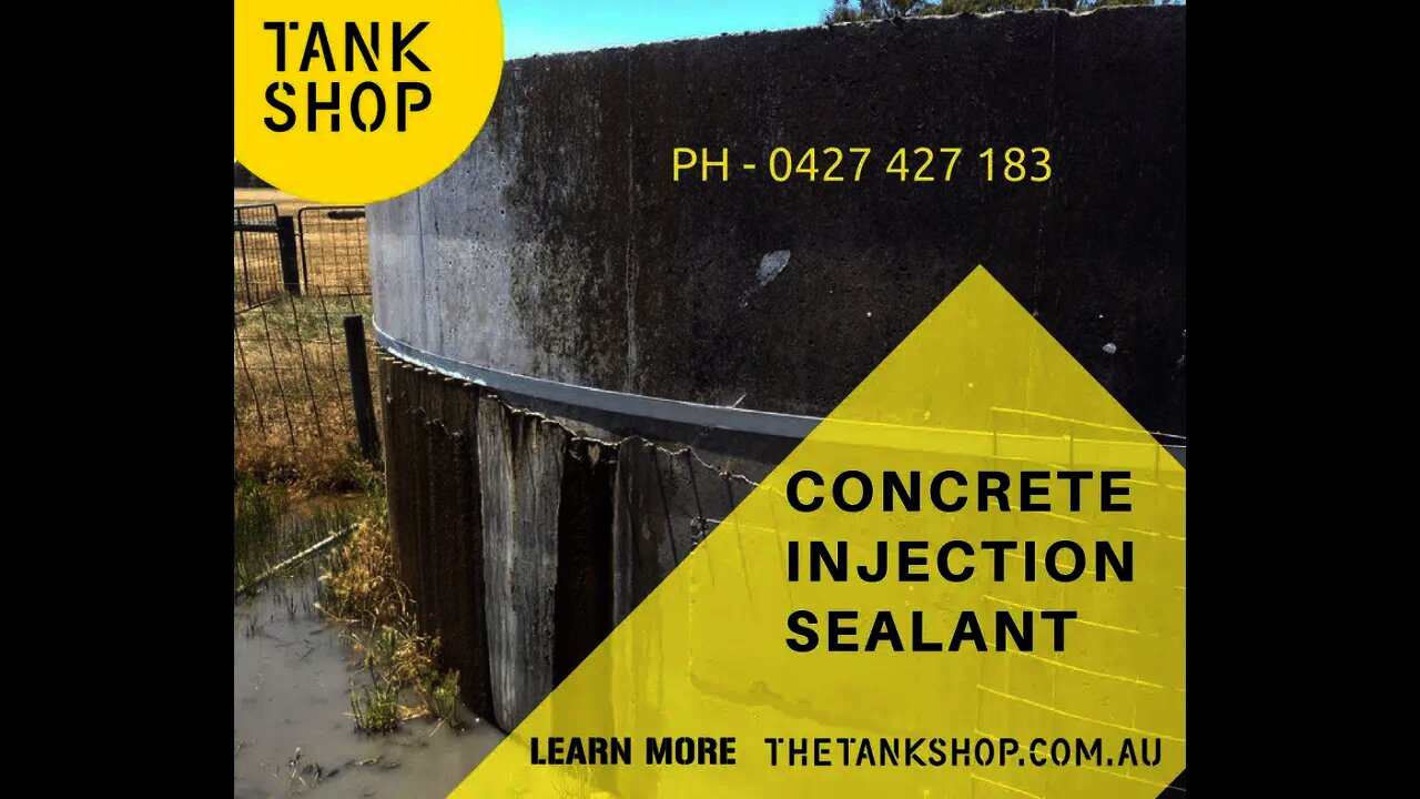 Concrete Crack Injection Repairs - leaking concrete water tank repair process.