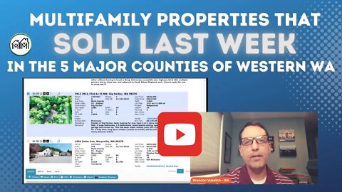 Multifamily Properties that Sold Last Week! In the 5 major Western Wa Counties