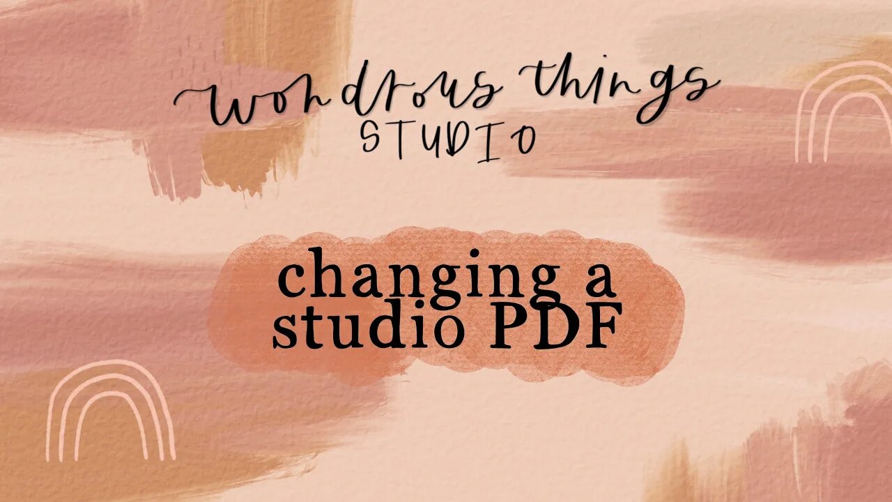 Studio // Changing a Studio PDF