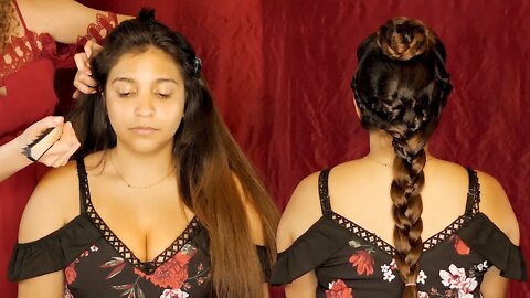 ASMR 💕 Ultra Relaxing Hair Braiding & Scalp Massage ⚡Extra Tingles