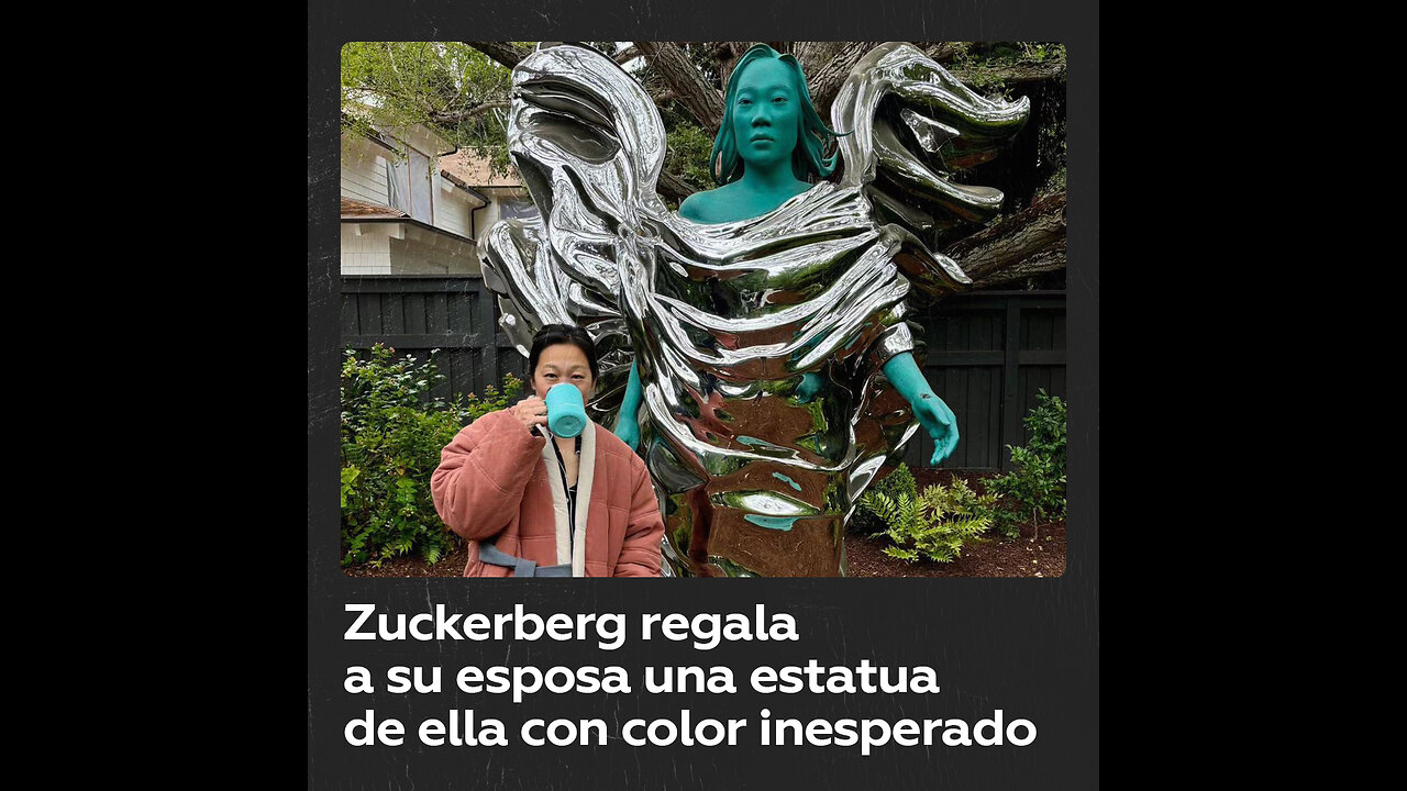 Mark Zuckerberg inaugura una extravagante estatua “romana” de su esposa