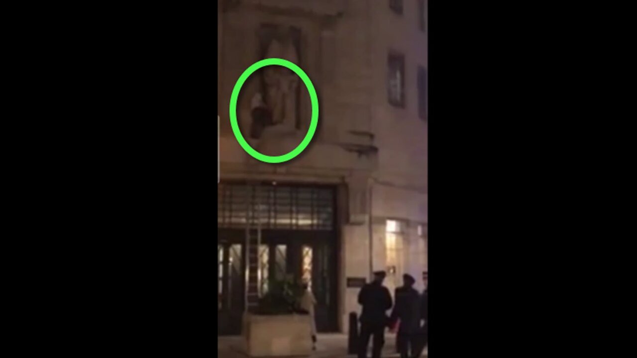 Guy still on the side of the BBC building trying to remove the pedo statue