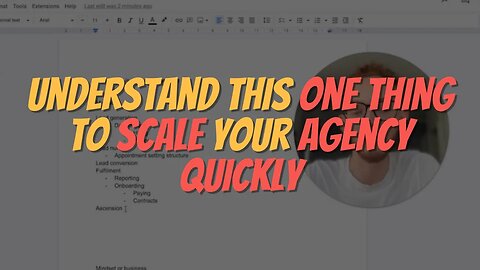 The One Thing I Needed to Understand To Scale My Agency Further