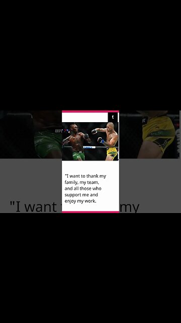 After losing to Adesanya again, Pereira released a statement. #shorts