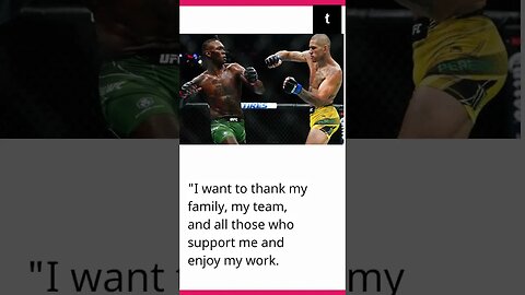 After losing to Adesanya again, Pereira released a statement. #shorts