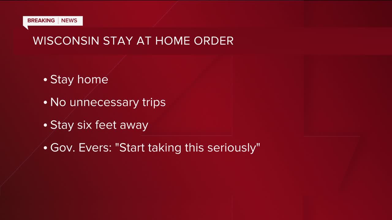 Gov. Tony Evers announces 'Safer at Home' order coming Tuesday