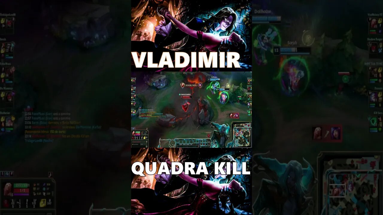 OLHA OQUE EU FIZ NESSE 1V4 DE VLADIMIR #leagueoflegends #vladimir #shorts