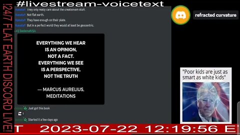 24/7 Flat Earth Discord Channel - refracted curvature