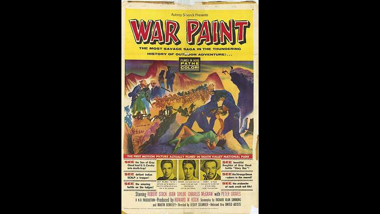 War Paint 1953 Robert Stack , Joan Taylor & Charles McGraw